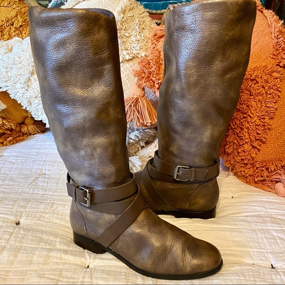 Dolce Vita leather riding boots - calf height